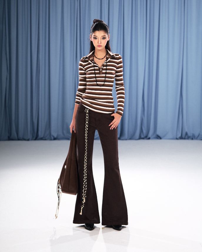 COCOA STRIPE TOP