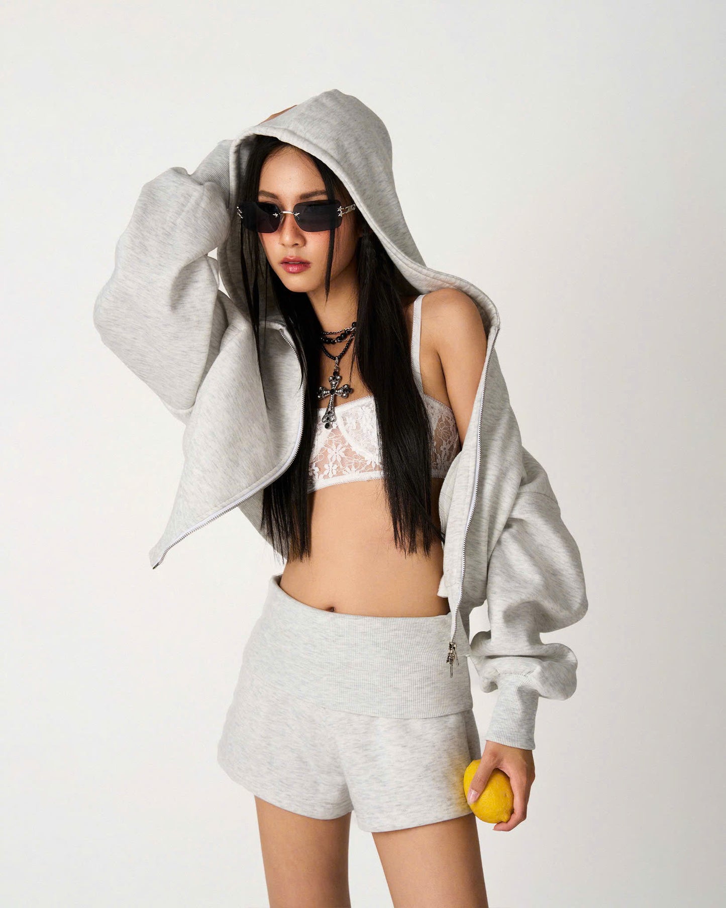 WHITE SDC SHORTS