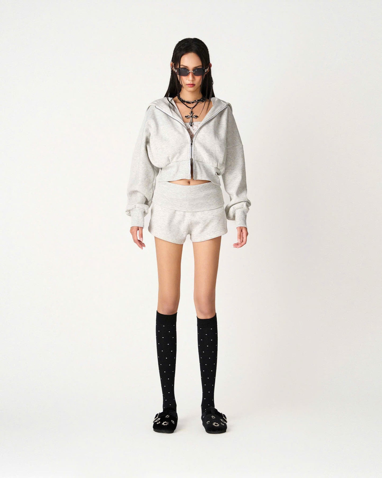 WHITE SDC SHORTS