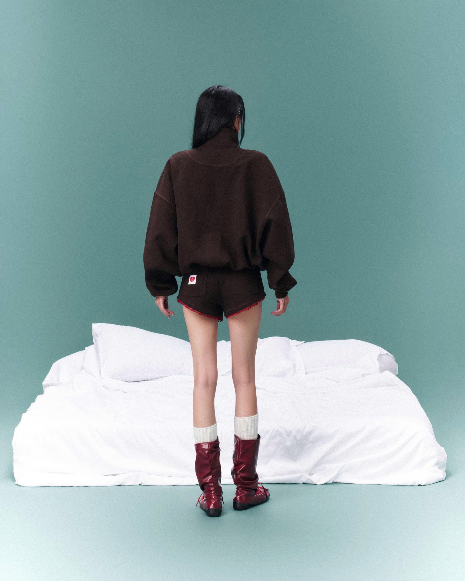 SDC QUARTER ZIP BROWN