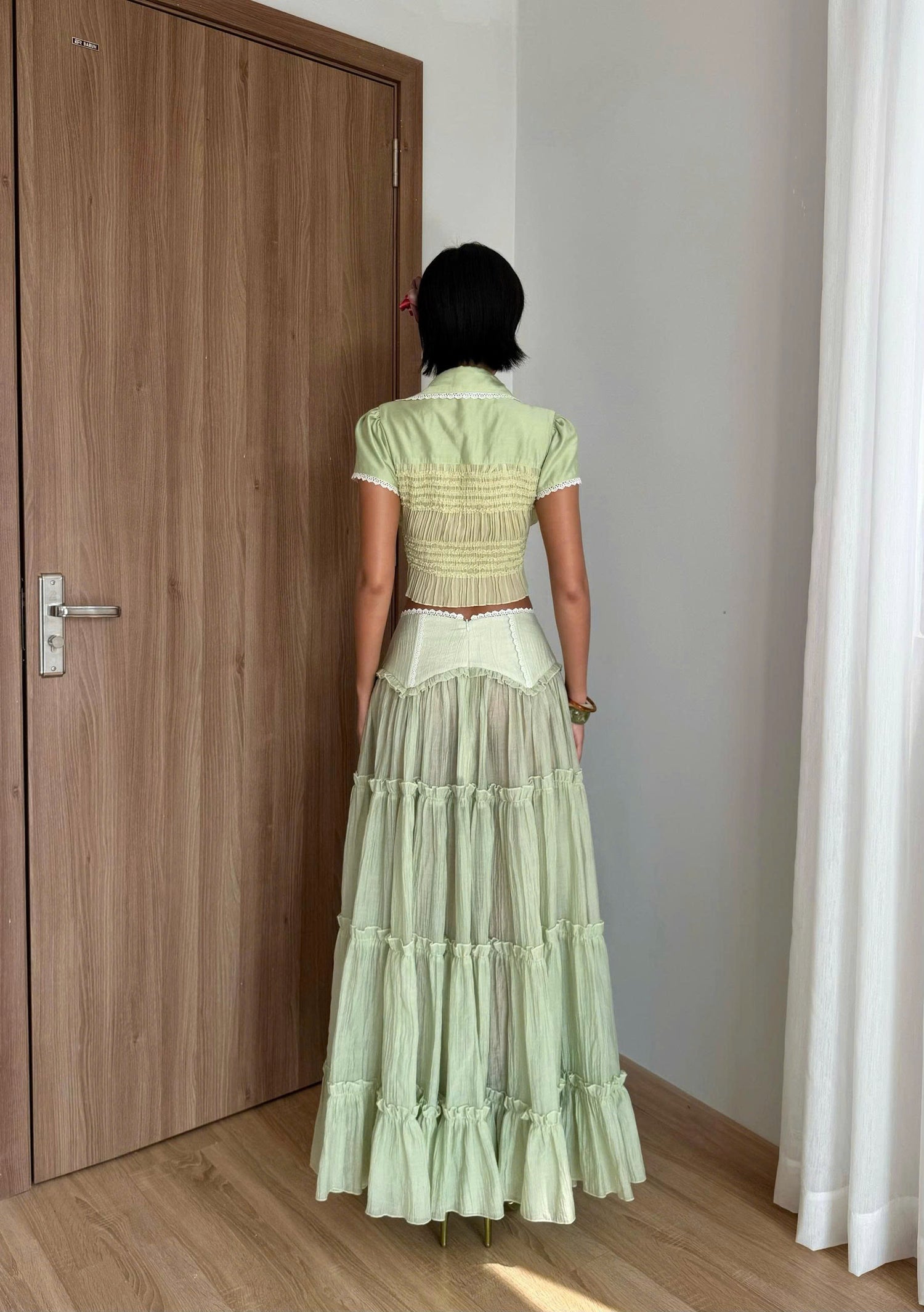 GREEN WETSY SKIRT