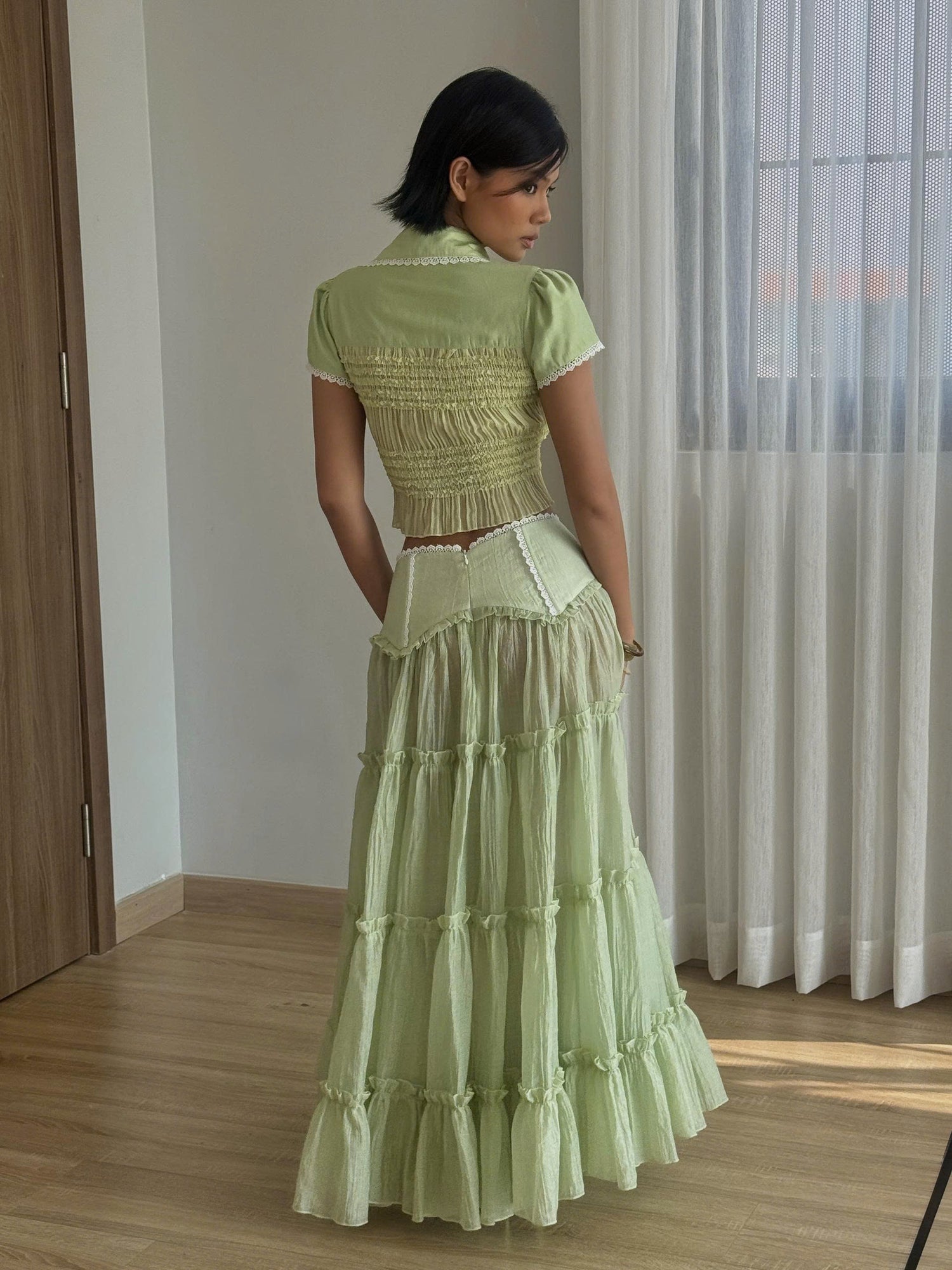 GREEN WETSY SKIRT