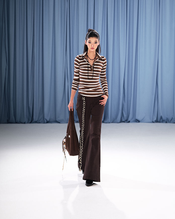 COCOA STRIPE TOP