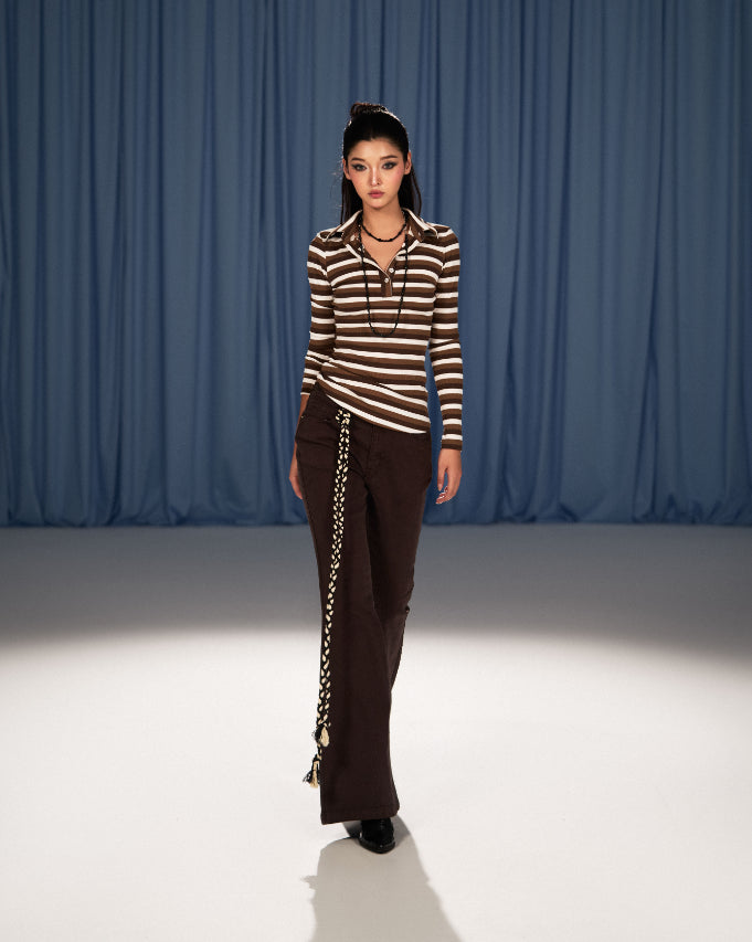 COCOA STRIPE TOP