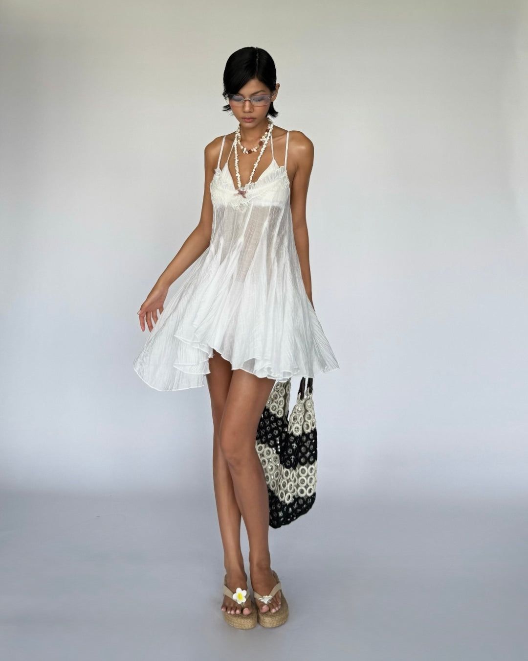WHITE VIVID DRESS