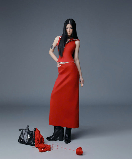 RED TIDI-B SKIRT