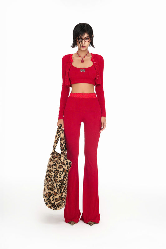 RED MELOR PANTS