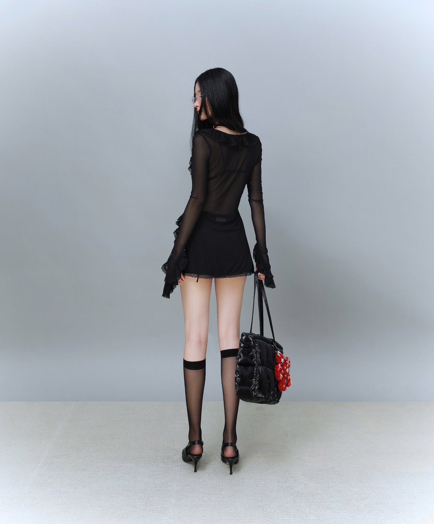CRUSH TOP IN BLACK