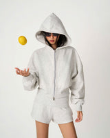 WHITE SDC BOXY HOODIE