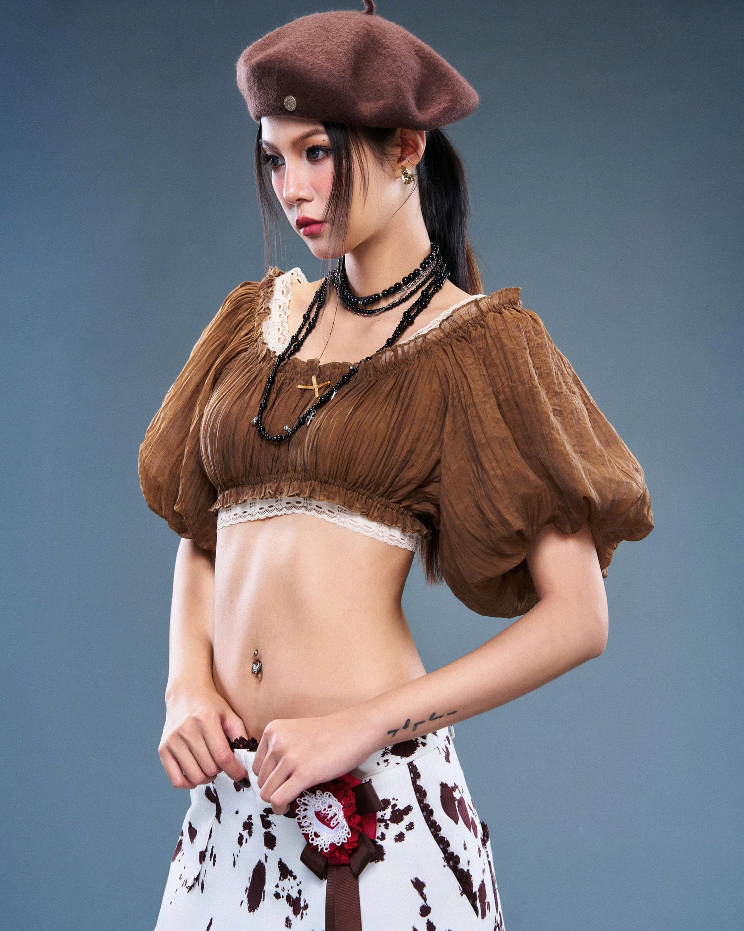 BROWN WETSY TOP