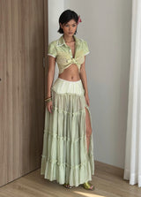 GREEN WETSY SKIRT